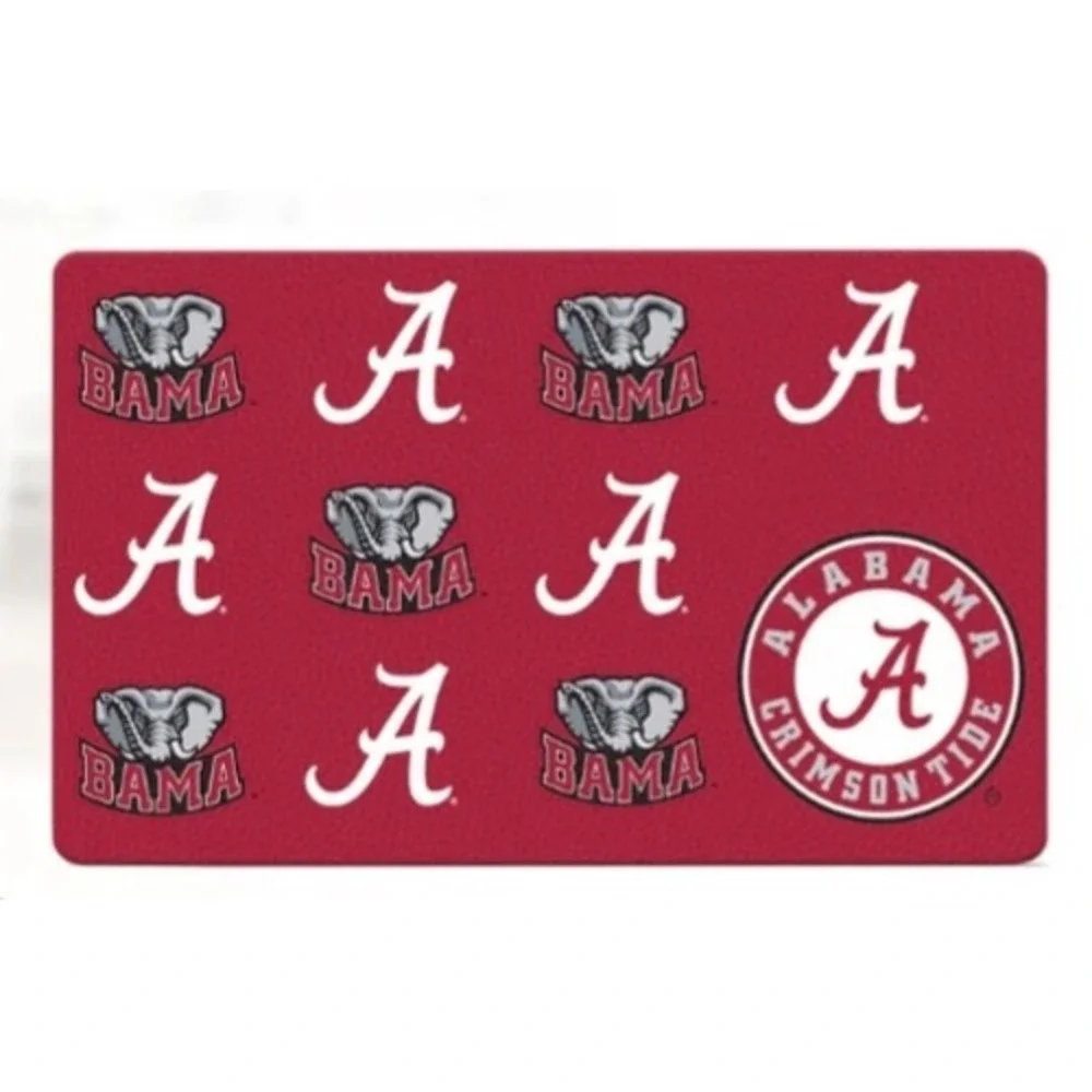 ShopInstaPets Alabama Crimson Tide Pet Food Mat 18x29 Bama NCAA Waterproof‎ Red